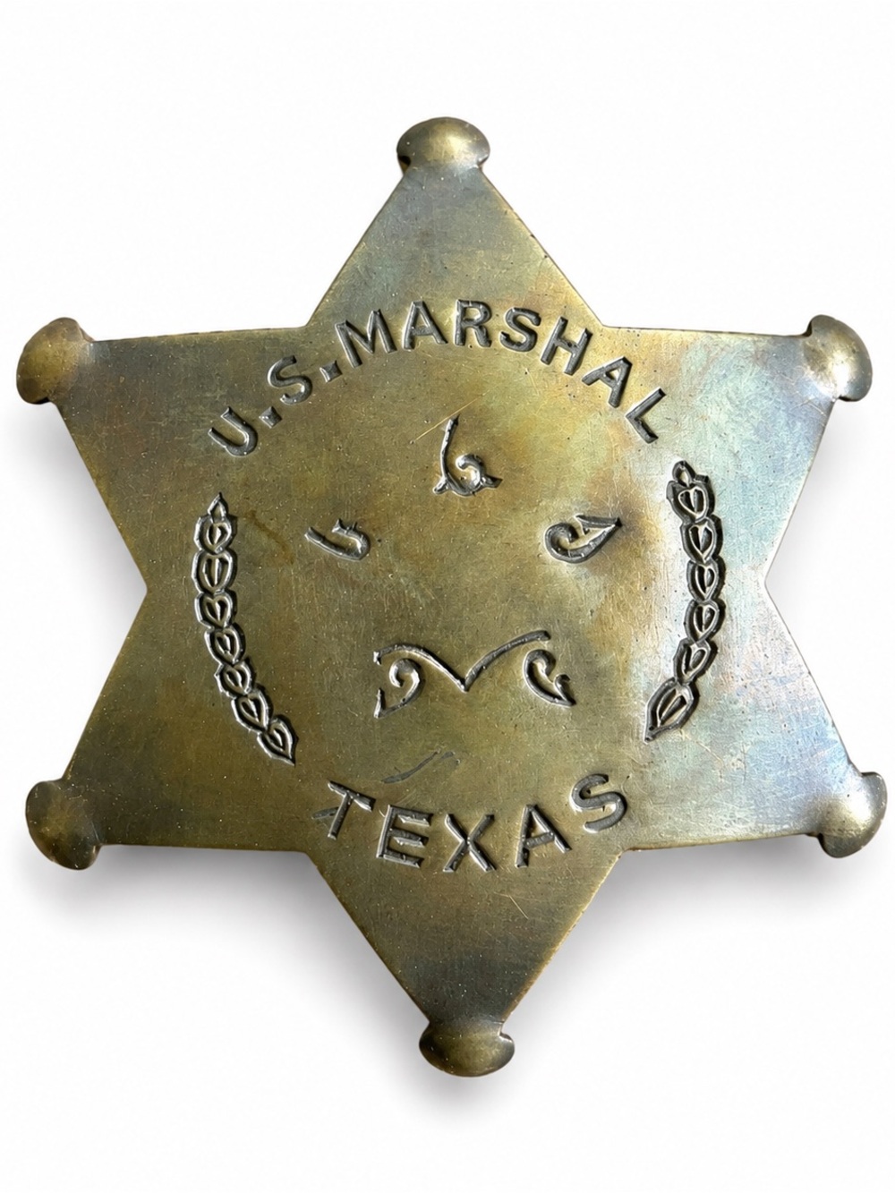 NEW Western Star Brass Badge U.S. Marshal Texas